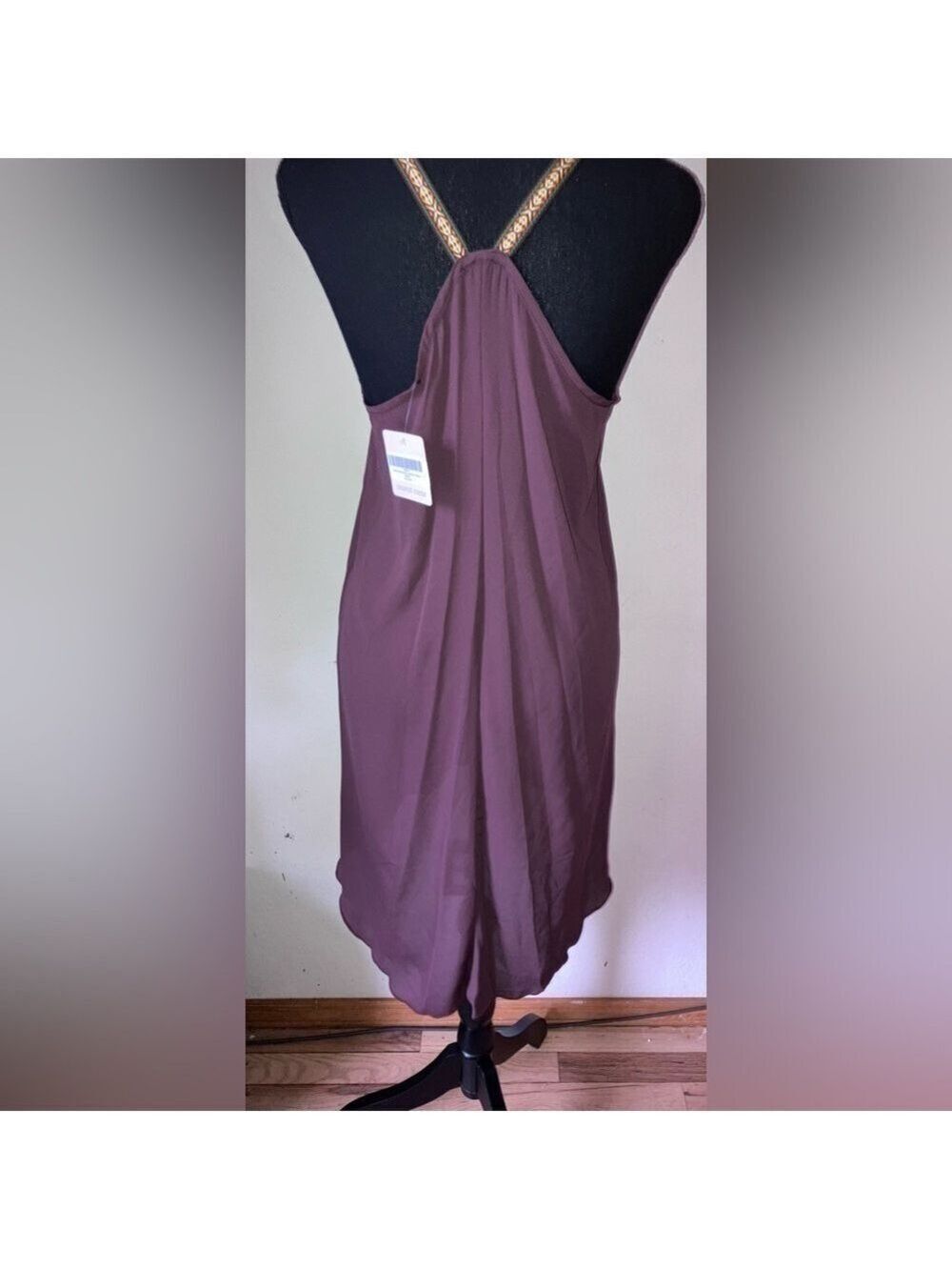 🔥NWT🔥 Tea N Rose from Anthropologie Boho Slip Dress in Browned Purple size SM